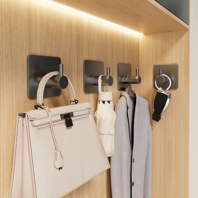 Robe Hook Adhesive - 1-5pcs Self Adhesive Bathroom Robe Towel