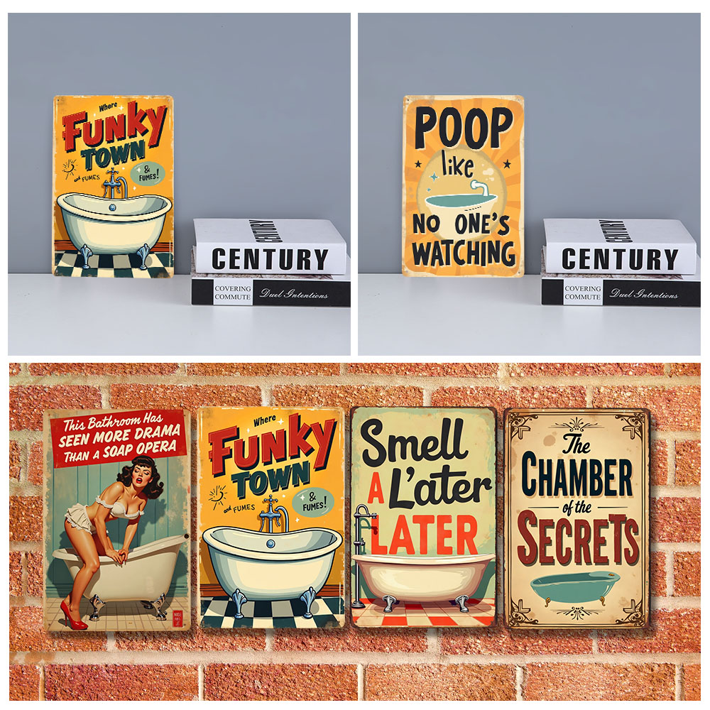 Funny Bathroom Rules Vintage M - đánh giá và giá Home Bathroom Ideas