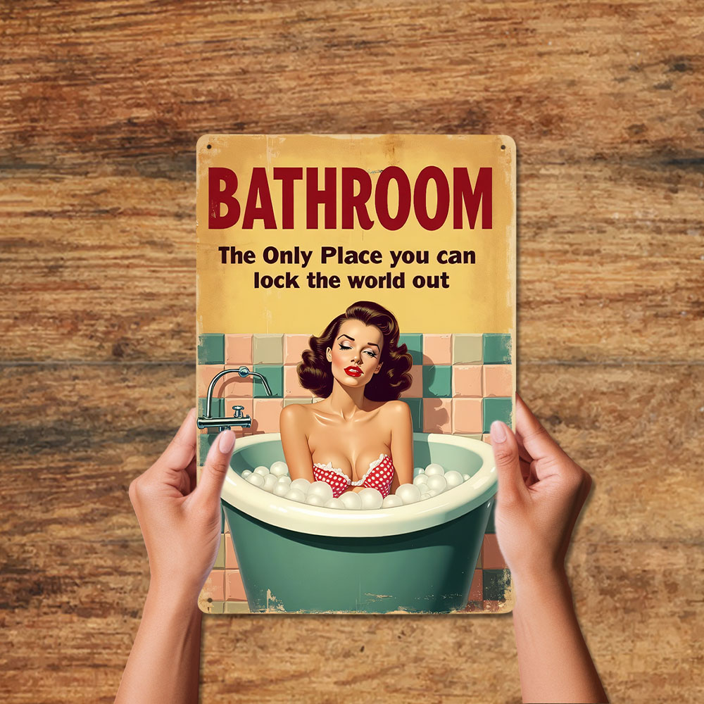 Funny Bathroom Rules Vintage M - đánh giá và giá Home Bathroom Ideas