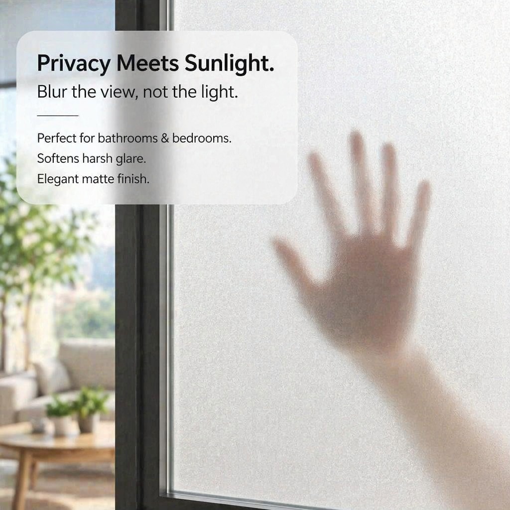 Frosted Privacy Window Film Tr - đánh giá và giá Home Bathroom Glass