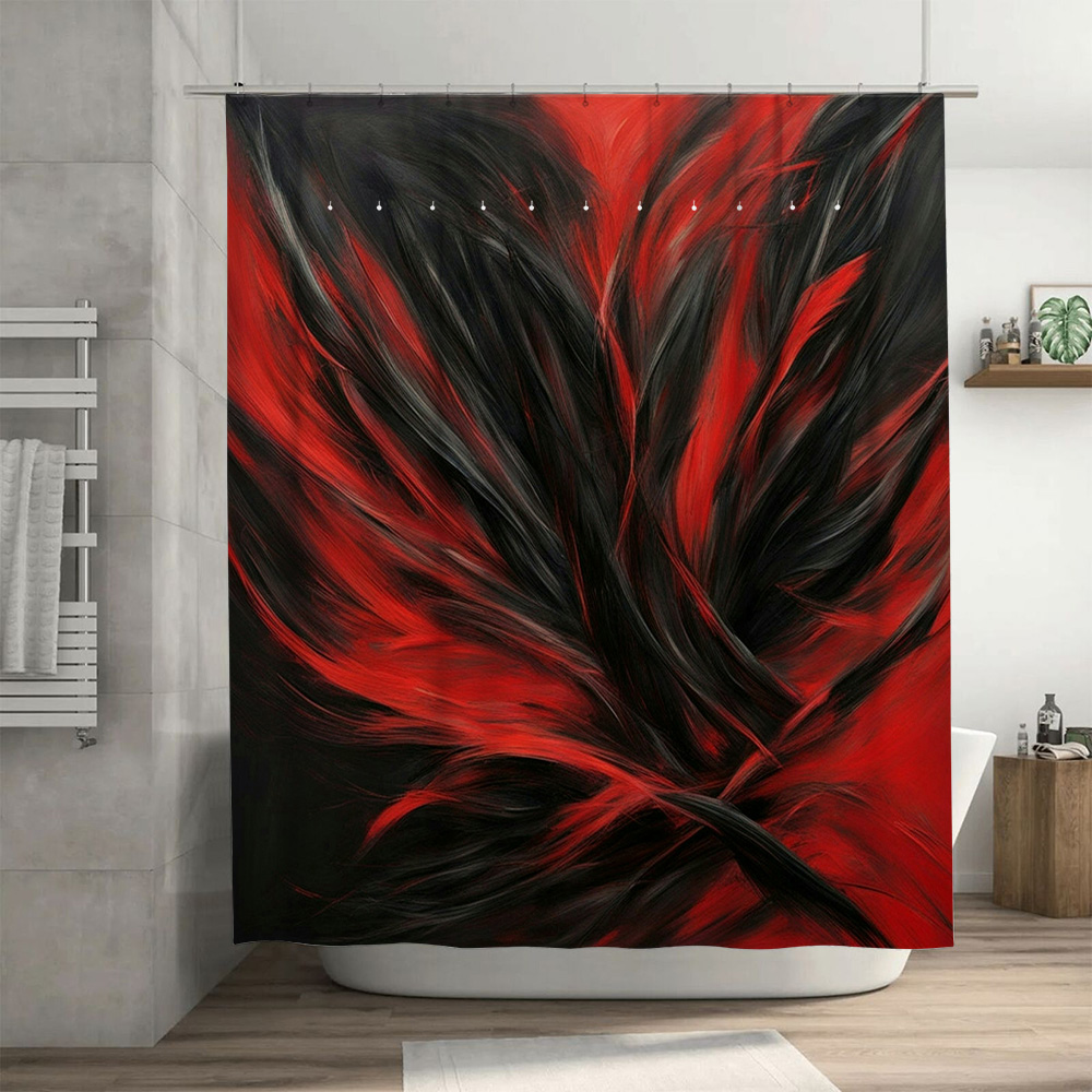 Red and Black Abstract Print S - đánh giá và giá Home Bathroom Ideas