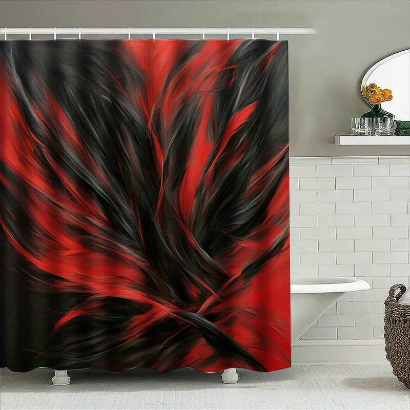Red and Black Abstract Print S - đánh giá và giá Home Bathroom Ideas