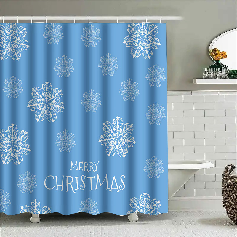 Christmas Shower Curtain Snowf - đánh giá và giá Home Bathroom Ideas