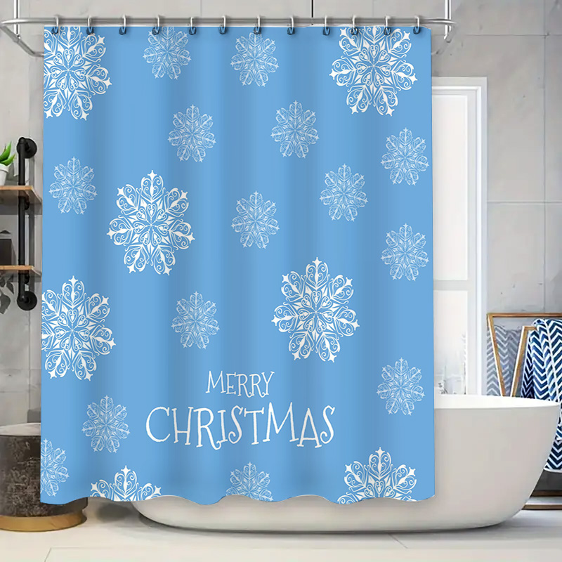 Christmas Shower Curtain Snowf - đánh giá và giá Home Bathroom Ideas