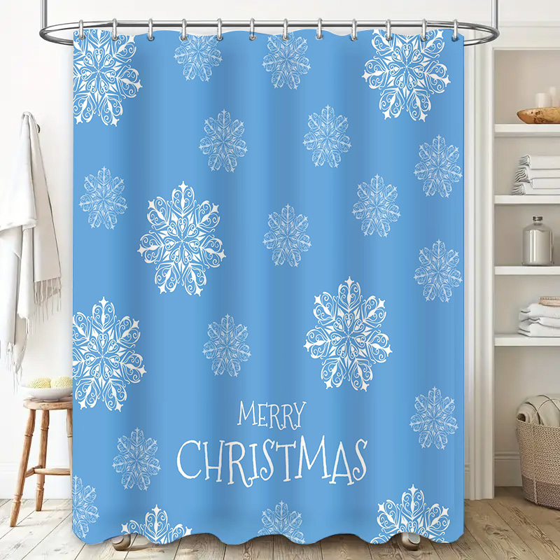 Christmas Shower Curtain Snowf - đánh giá và giá Home Bathroom Ideas