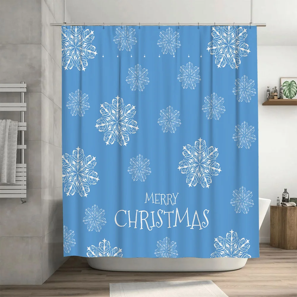 Christmas Shower Curtain Snowf - đánh giá và giá Home Bathroom Ideas