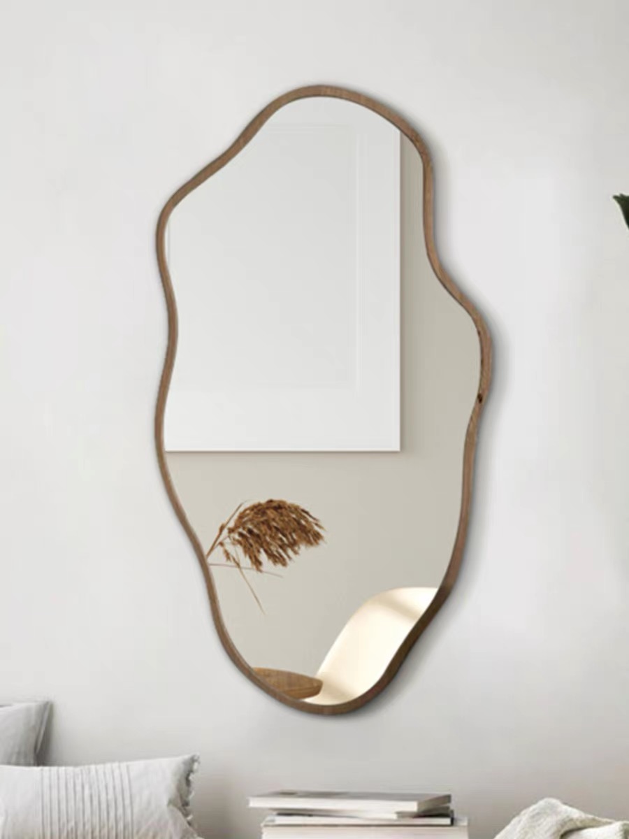 Irregular Asymmetrical Wooden  - đánh giá và giá Home Bathroom Glass