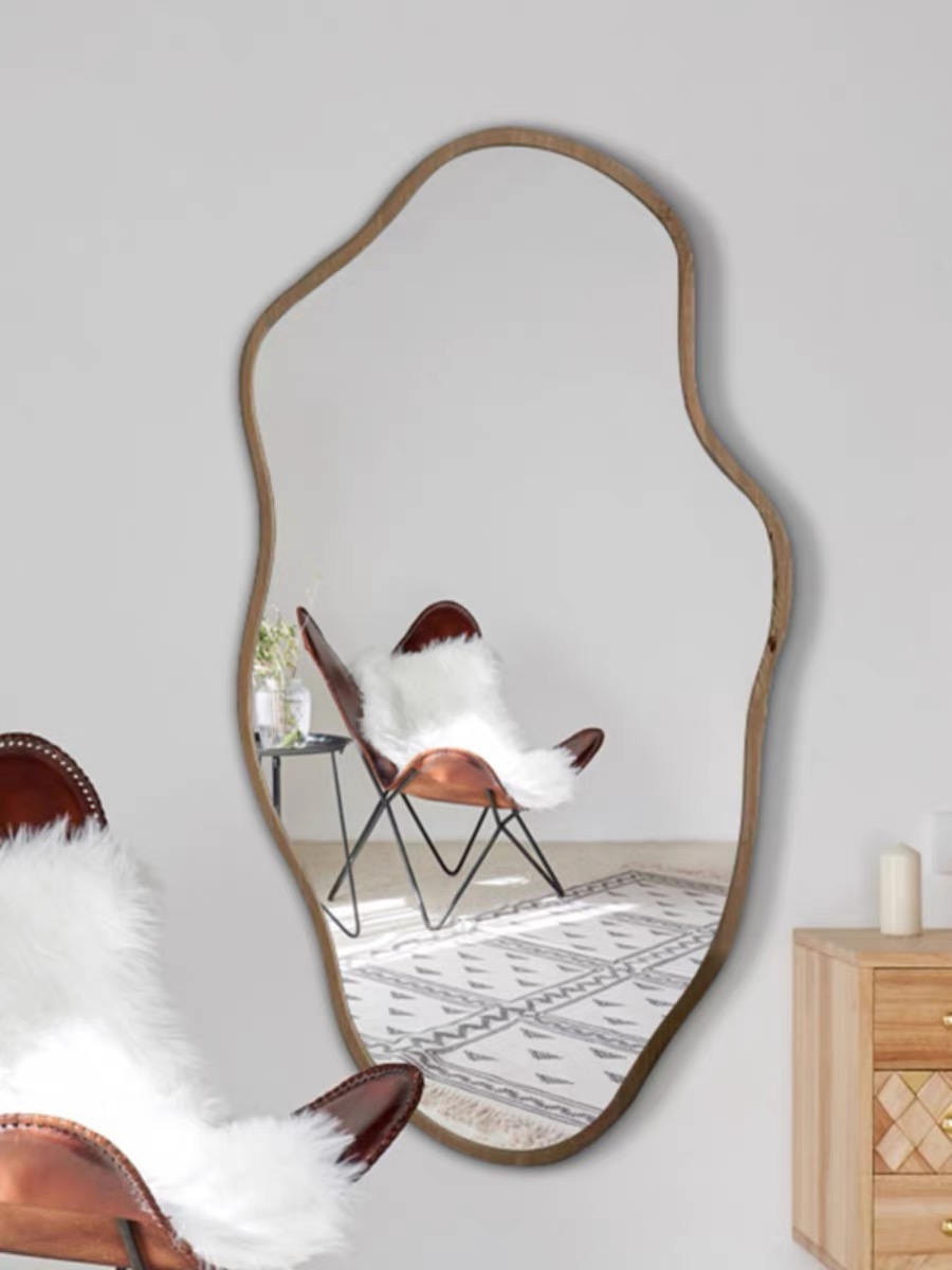 Irregular Asymmetrical Wooden  - đánh giá và giá Home Bathroom Glass