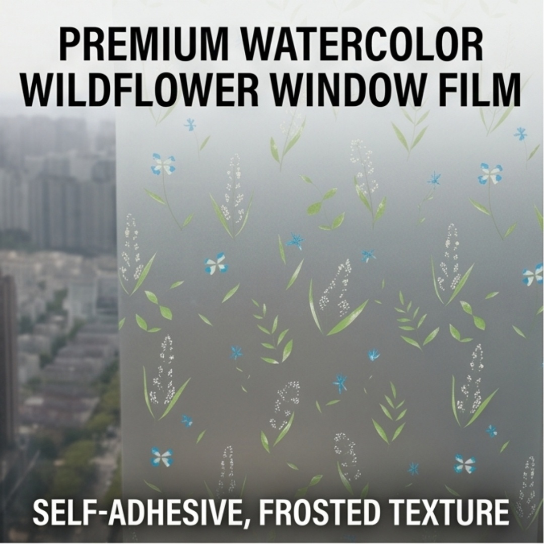 Self Adhesive Fresh Floral Lea - đánh giá và giá Home Bathroom Glass