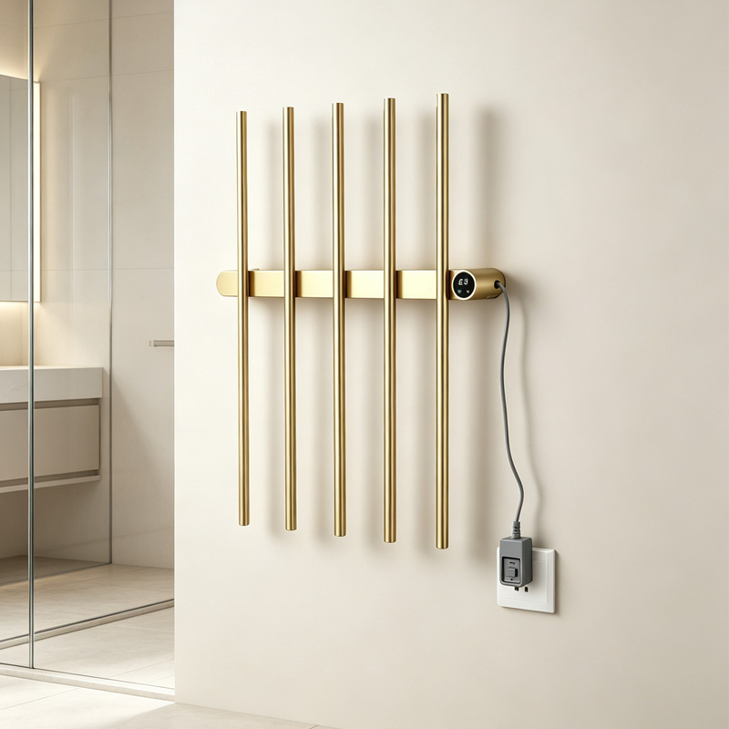 Brushed Gold Vertical Electric - đánh giá và giá Towel Warmer Electric