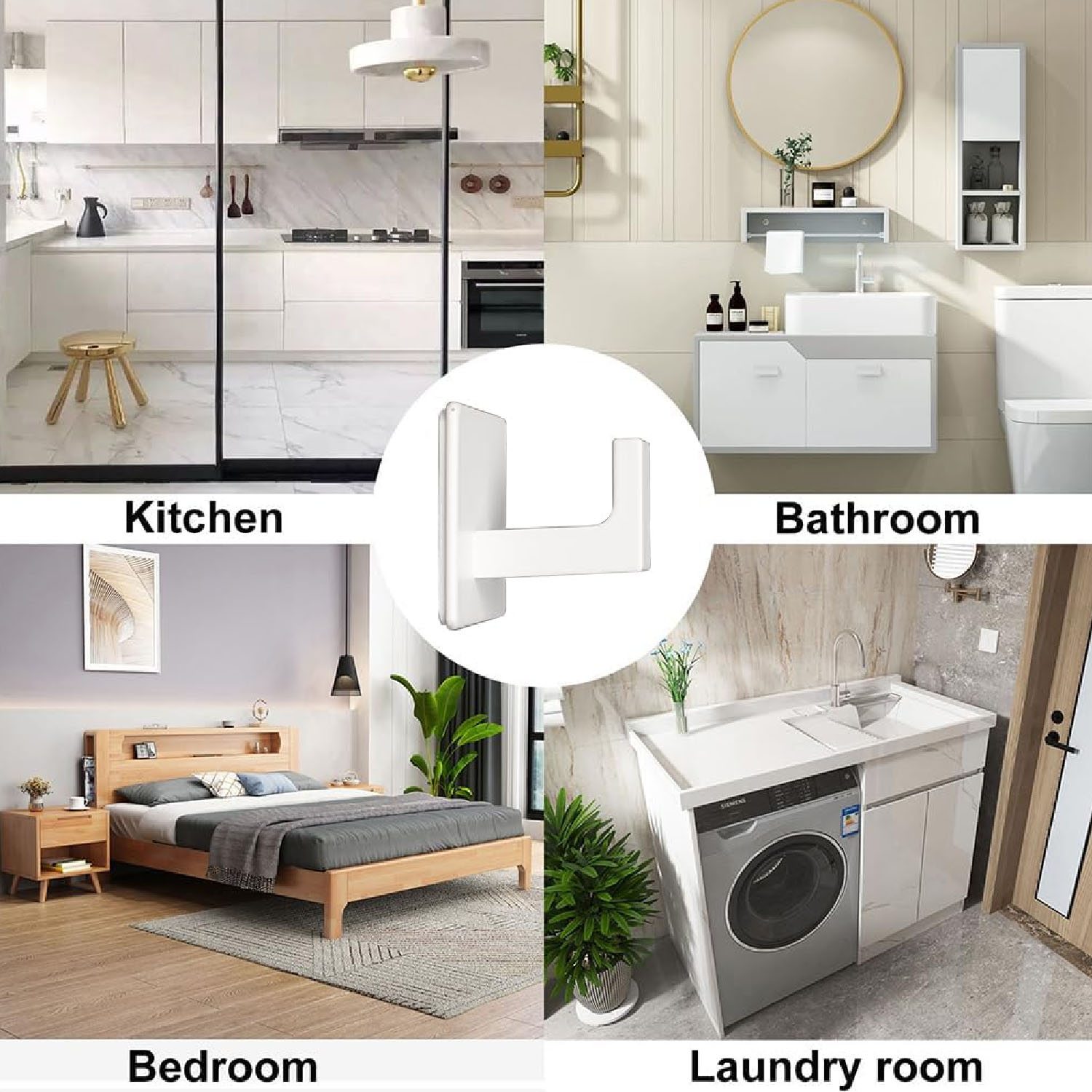 1pc/5pcs/6pcs Square Self Adhe - đánh giá và giá Robe Hook Adhesive