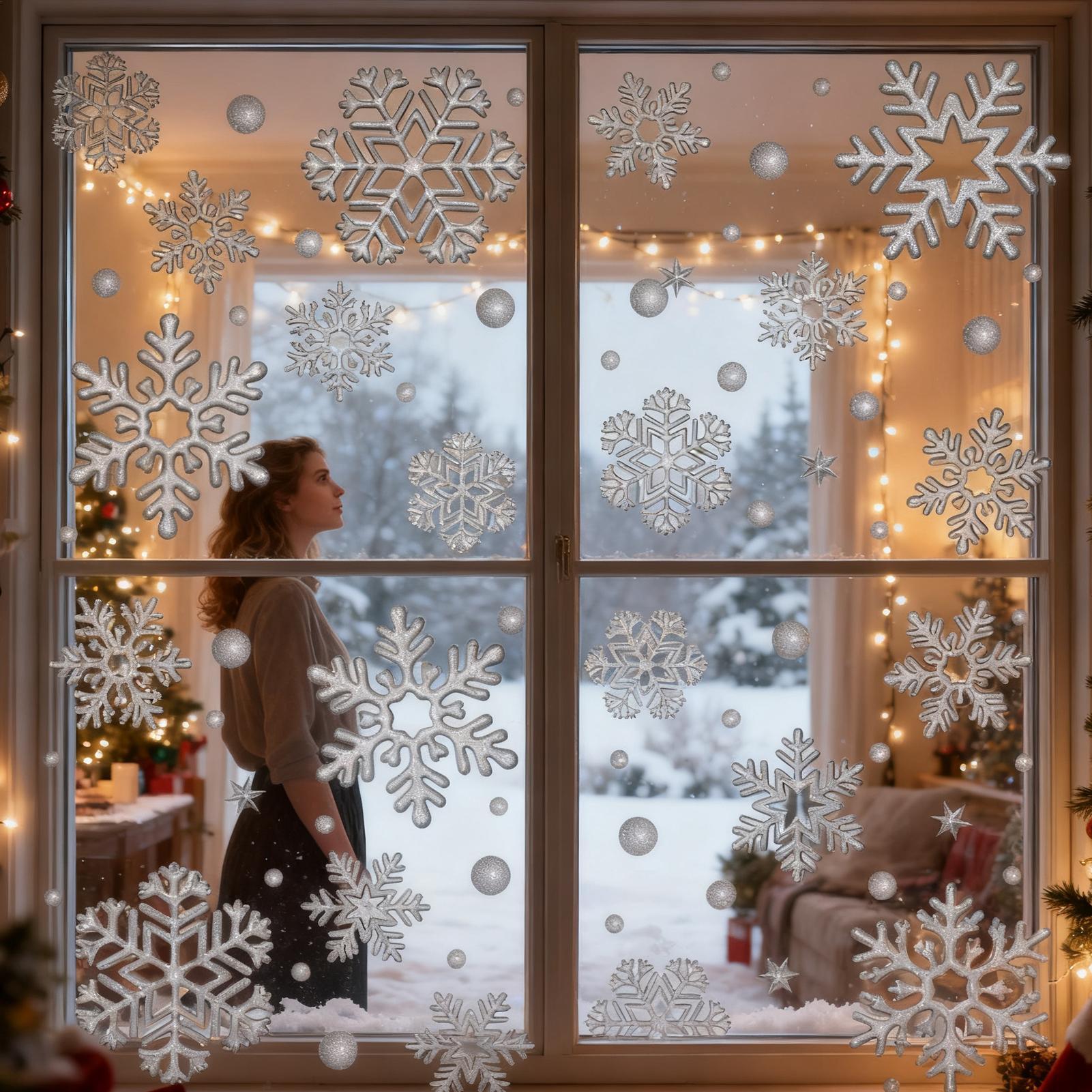 Holiday Window Clings Static R - đánh giá và giá Home Bathroom Glass