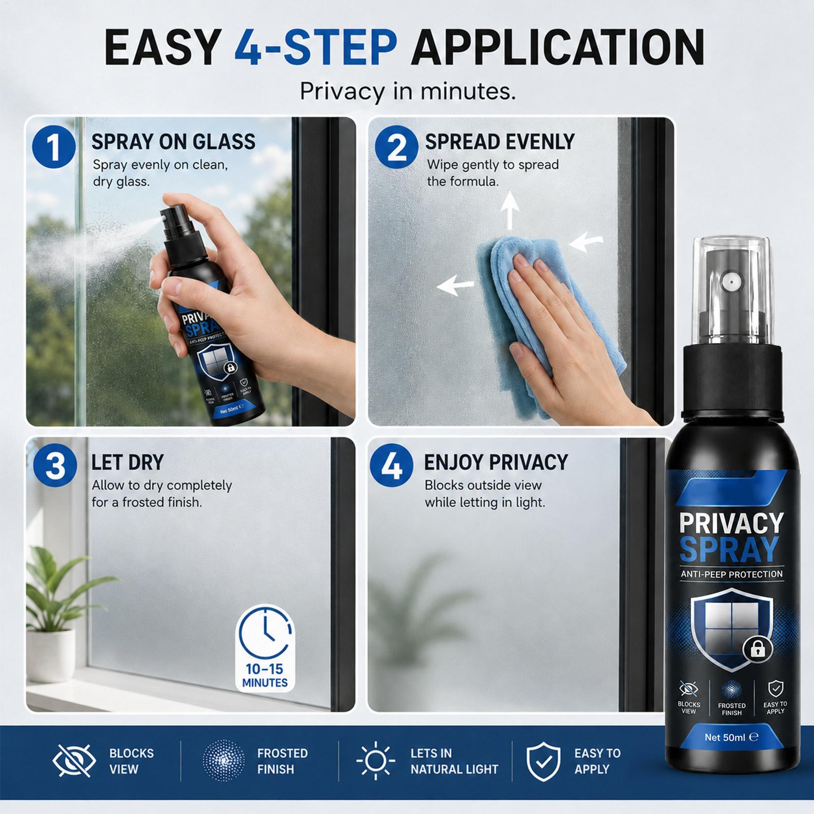 50ml Glass Frosting Spray Priv - đánh giá và giá Home Bathroom Glass