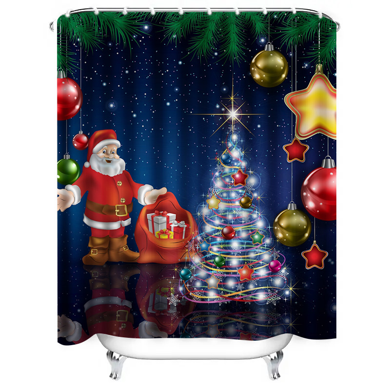 TU Christmas Shower Curtain Sa - đánh giá và giá Home Bathroom Ideas