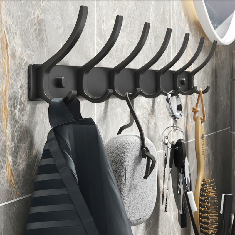 Household Wall Coat Rack Black - đánh giá và giá Robe Hook Adhesive