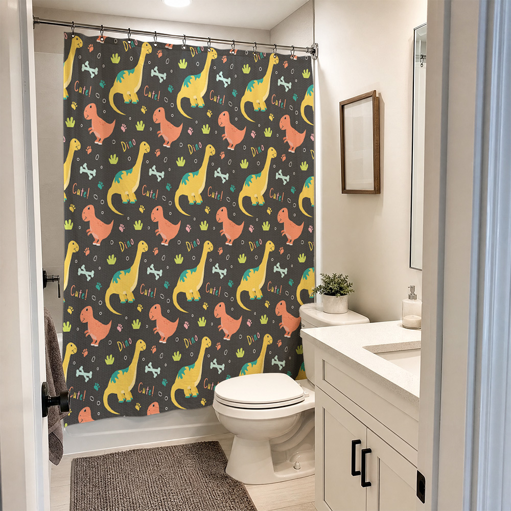 Waterproof Cute Dinosaur Showe - đánh giá và giá Home Bathroom Ideas