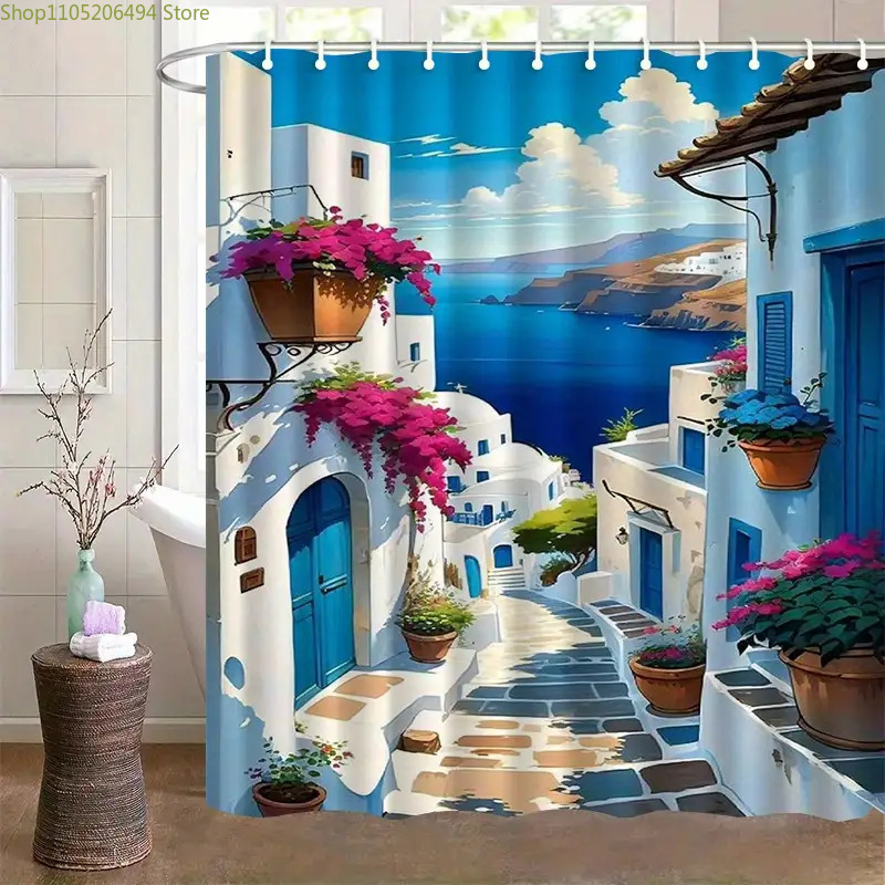 Santorini Greek Island Shower  - đánh giá và giá Home Bathroom Ideas