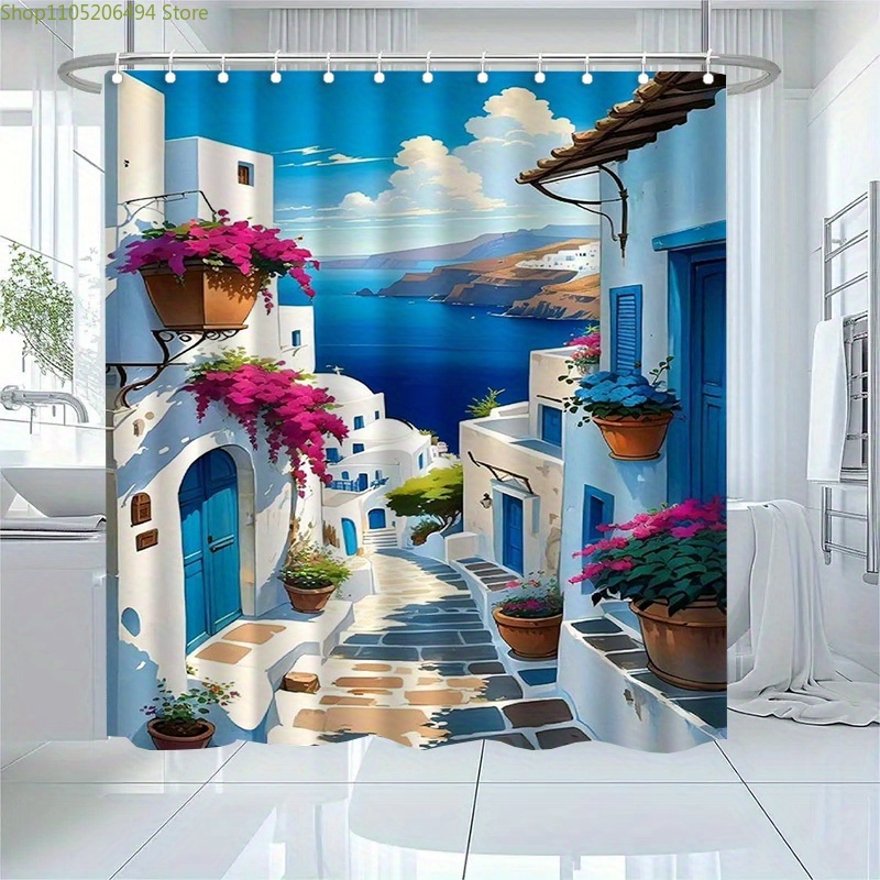 Santorini Greek Island Shower  - đánh giá và giá Home Bathroom Ideas